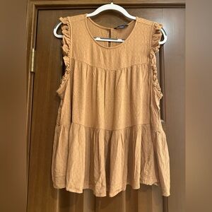 American Eagle Ruffled Sleeveless Swing Tank Top XL